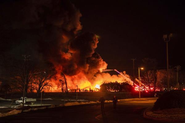 A structure fire in Winston-Salem, N.C.
