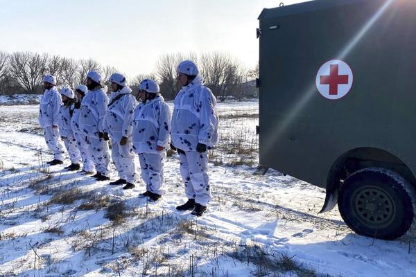 Ukrainian combat medics in eastern Ukraine.