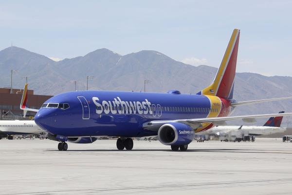 A Southwest plane taxis on the tarmac at the Salt Lake City Internatio<em></em>nal Airport in Salt Lake City on Tuesday, June 1, 2021.