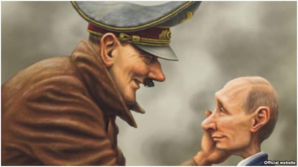 Adolf Hitler and Vladimir Putin cartoon