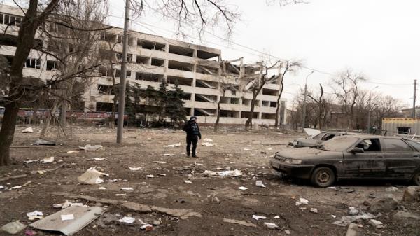 Pryazovskyi State Technical University in Mariupol destroyed by Russian airstrike. (Photo: AP)