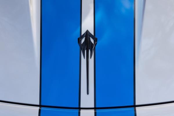 Overhead view of E-Ray badge on 2024 Chevrolet Corvette E-Ray 3LZ convertible